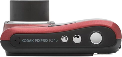 Kodak PIXPRO FZ45 16MP Digital Camera 4X Optical Zoom 27mm Wide Angle 1080P Full HD Video 2.7" LCD Camera (Red) + Padded Case + 64GB Card + Cleaning Cloth in Kuwait