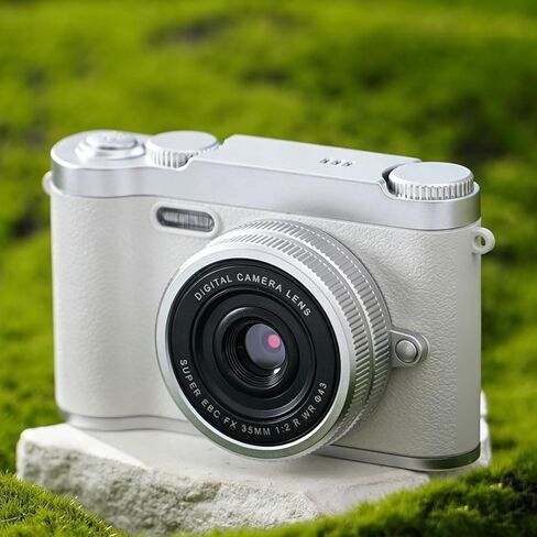 Digital Camera, UHD 4K 64MP Point and Shoot Digital Cameras with 32GB SD Card and 16X Digital Zoom Anti Shake, for Kids, Teens, Adult, Gifts -White. in Kuwait
