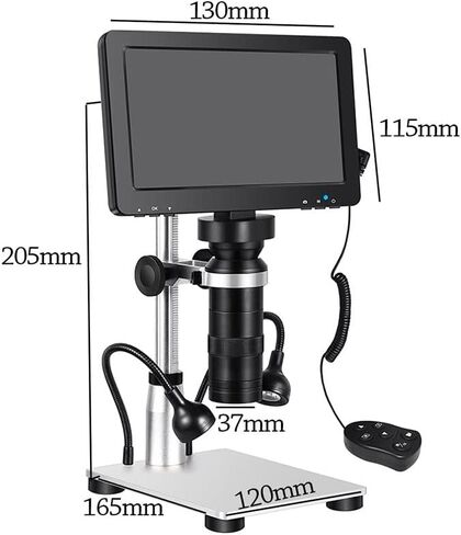 مجهر إلكتروني 1200X 1080P USB مجهر إلكتروني عالي الوضوح 7 بوصة شاشة LCD كبيرة، DM9S in Kuwait