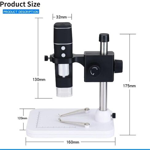 Handheld 1000X Microscope 1080P for Microscope Mobile Phone Computer Repair with Bracket Microscope in Kuwait