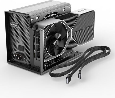 PCIe 4.0 x4 64Gbps eGPU Dock with 39.4in SFF-8611 OCuLink Cable, OCuLink SFF-8612 8311 to PCIe x16 External GPU Dock for Laptop & Mini PC, External gpu Enclosure Supports External Graphics Card in Kuwait