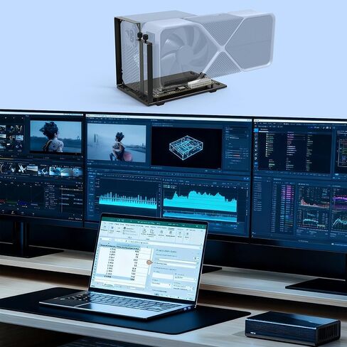 PCIe 4.0 x4 64Gbps eGPU Dock with 39.4in SFF-8611 OCuLink Cable, OCuLink SFF-8612 8311 to PCIe x16 External GPU Dock for Laptop & Mini PC, External gpu Enclosure Supports External Graphics Card in Kuwait