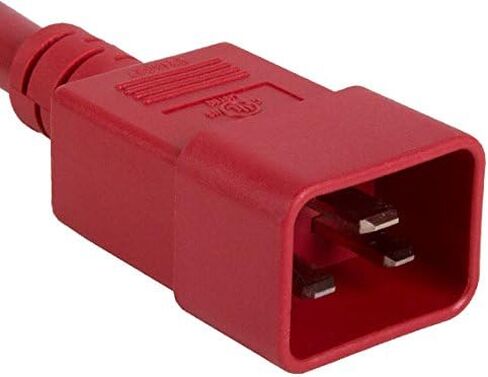 Cable Leader 2ft 12 AWG 20A 250V Heavy Duty Power Cord (IEC320 C20 to IEC320 C19), Red in Kuwait