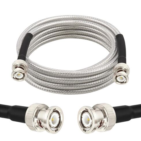 MOOKEERF RG8X BNC Male to BNC Male Cable 50FT, Ultra Low Loss BNC Cable 50 Ohm for for RF Radio, Network Analyzer, Modem, Oscilloscope, Signal Generator, Attenuator in Saudi Arabia