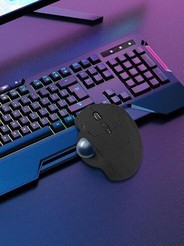 شريط قبضة مضاد للانزلاق للفأرة اللاسلكية Logitech Ergo M575S/M575، مجموعة ملصقات جلد الفأر رفيعة للغاية وممتصة للعرق، قبضة قابلة للغسل وإعادة الاستخدام وغير قابلة للانزلاق للتحكم في ألعاب الرياضات الإلكترونية، نسيج من جلد الغزال الأسود in Kuwait
