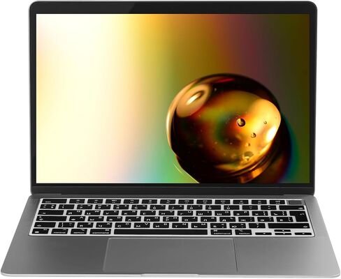 غطاء لوحة المفاتيح kwmobile متوافق مع Apple MacBook Air 15 M3 2024 A3114 - غطاء لوحة المفاتيح QWERTY الروسي - أسود in Kuwait