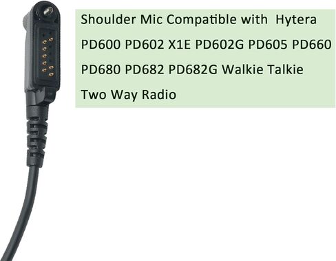 ميكروفون مكبر الصوت على الكتف متوافق مع HYT Hytera PD600 PD602 X1E PD602G PD605 PD660 PD680 PD682 PD682G جهاز اتصال لاسلكي ثنائي الاتجاه in Kuwait