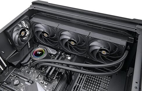 Thermaltake TOUGHLIQUID 420 EX Pro ARGB Sync All-in-One CPU Liquid Cooler/Fan 140 * 3/PWM 500~2000/Waterblocak MB Sync only/Black/CL-W401-PL14BL-A in Kuwait