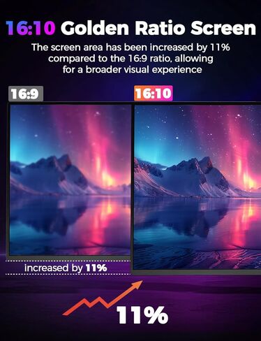 شاشة محمولة مقاس 16 بوصة 2.5K، 2560x1600 QHD 16:10 400 Nits شاشة ألعاب محمولة لأجهزة Mac والهواتف المحمولة PS4/5 Xbox Switch، ومكبرات صوت مدمجة للشاشة الثانية الخارجية in Kuwait