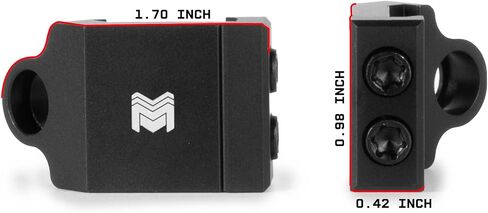 Monstrum 7075 Pro Series Picatinny Sling Mount مع QD Swivel | لرافعات نقطتين فقط | إزاحة 45 درجة V2 in Kuwait