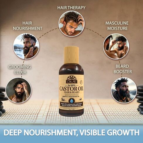 Okay Men Castor Oil Beard and Hair Pomade in Saudi Arabia