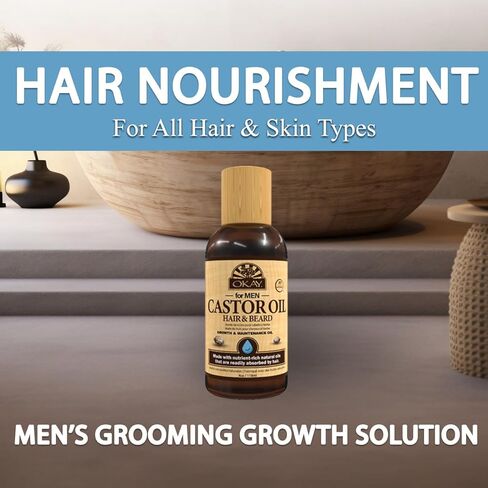 Okay Men Castor Oil Beard and Hair Pomade in Saudi Arabia