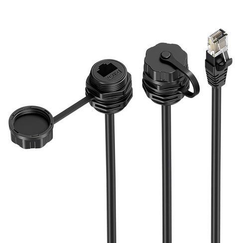 Industrial RJ45 Panel Mount RJ45 Coupler with PVC Coating for Integrity Reliability Networking Transfer Coupler with Cover in Kuwait