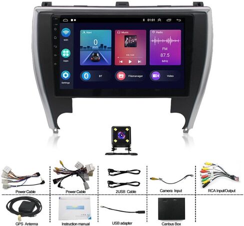 Android 13.0 Double Din Car Stereo Radio Player for Toyot-a Camry 2015-2017 10 Inch HD Touch Screen Car Audio Receiver with GPS Navigation Bluetooth Head Unit Supports Backup Camera(2G+32G) in Kuwait