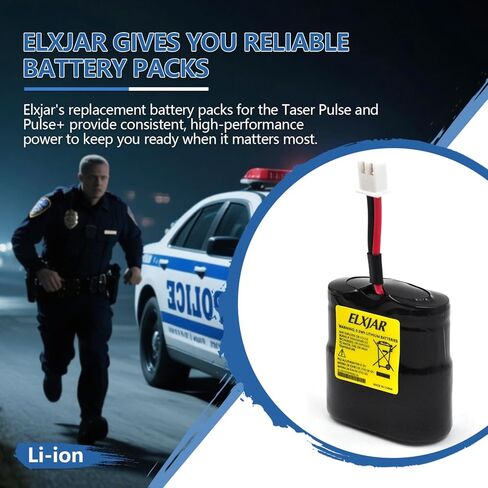 (2-Pack) 6V Li-ion Replacement Battery Pack for the TASER Pulse and Pulse 2, Non-Rechargeable in Kuwait