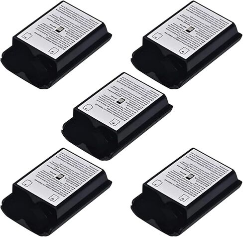 5 Pack Battery Pack Cover for Xbox 360 Wireless Controller, Replacement Battery Pack Cover Shell Case for Xbox360 (Black) in Kuwait