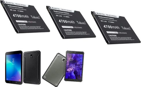 (3 عبوات) بطارية ليثيوم بوليمر بديلة EB-BT365BBU EB-BT365BBC متوافقة مع Gal'axy Tab Active 2 8.0 SM-T365 SM-T360 SM-T390 SM-T395 4050 مللي أمبير/3.8 فولت in Kuwait