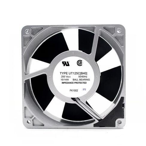 AC200V 15/14W 2-pin Silver 120x120x38mm 12cm All Metal High Temperature Cooling Fan UT125C[B40] in Kuwait