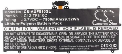 Cameron Sino Battery for TF810, TF810C, Vivo Tab TF810, Vivo Tab TF810C PN: C12-TF810C 7900mAh/29.23Wh in Kuwait