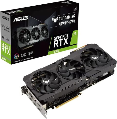 بطاقة رسومات ASUS TUF Gaming NVIDIA GeForce RTX 3080 OC Edition (PCIe 4.0، 12GB GDDR6X، LHR، HDMI 2.1، DisplayPort 1.4a، محامل مروحة كروية مزدوجة، شهادة من الدرجة العسكرية، قرص GPU) (متجدد) in Kuwait