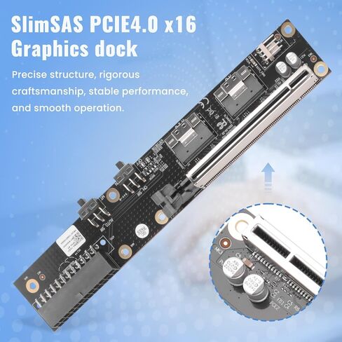 OcuLink/SlimSAS Graphics Dock W/Bracket External Graphics Card GDS1-SFX Power Supply PCIE4.0 X16 Graphics Dock Bracket in Kuwait
