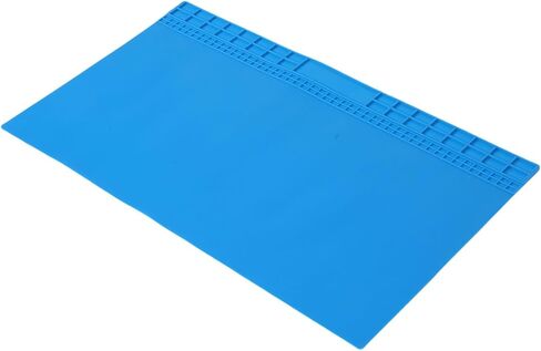 حصيرة إصلاح سيليكون عازلة للحرارة، 27.6 × 15.7 بوصة، حصيرة لحام كبيرة جدًا، إصلاح الإلكترونيات للهاتف والكمبيوتر، مثالية للاستخدام بنفسك (أزرق) in Kuwait