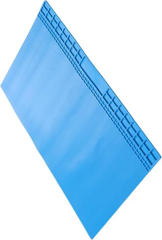 حصيرة إصلاح سيليكون عازلة للحرارة، 27.6 × 15.7 بوصة، حصيرة لحام كبيرة جدًا، إصلاح الإلكترونيات للهاتف والكمبيوتر، مثالية للاستخدام بنفسك (أزرق) in Kuwait