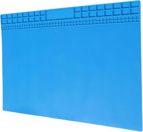 حصيرة إصلاح سيليكون عازلة للحرارة، 27.6 × 15.7 بوصة، حصيرة لحام كبيرة جدًا، إصلاح الإلكترونيات للهاتف والكمبيوتر، مثالية للاستخدام بنفسك (أزرق) in Kuwait