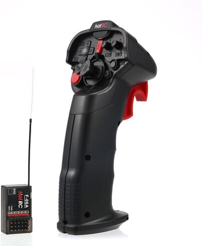 HOTRC DS-4A 2.4G 4 Channel Single Hand RC Radio Transmitter with 4CH Receiver for RC Car Boat Drone Airplane (W/ 2 RX) in Kuwait