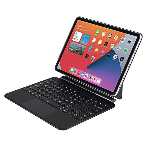 Adesso WKB-7010 Bluetooth Keyboard Case with Touchpad for iPad Pro 11 inch and iPad Air 10.9 inch, Detachable Wireless Keyboard, Rechargeable Battery, Aluminum Design, Black in Kuwait