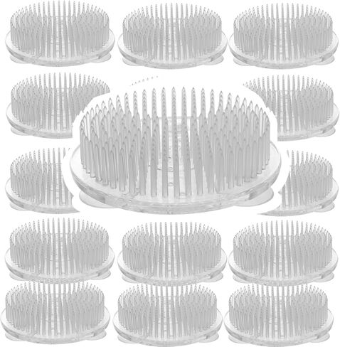 HOZEON 8PCS 2.75 Inch Clear Plastic Flower Frog Pin Holder, Round Flower Arranger Holder Pin Frog with Suction Cup, Japanese Ikebana Kenzan Flower Frog Flower Holder for Flower Arrangement in Saudi Arabia