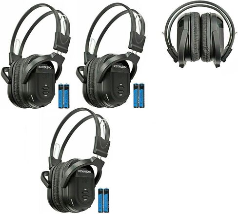 ملحقات RP IR-601B سماعات رأس لاسلكية تعمل بالأشعة تحت الحمراء، نظام ترفيه خلفي عالمي قابل للطي بقناتين، سماعة رأس بالأشعة تحت الحمراء لتلفزيون السيارة ومشغل DVD الصوتي، مجموعة من 3 in Kuwait