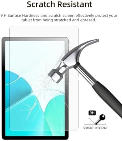 واقي شاشة redbeat لجهاز M2 Tablet/Boost Celero 5G Tab مقاس 10.95 بوصة، عبوتان، صلابة 9H شفافة عالية الدقة، مضاد للخدش وبصمات الأصابع، خالي من الفقاعات - للاستخدام اليومي والألعاب in Kuwait