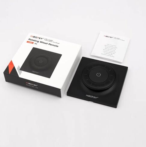 Remote Kit MLR1 Mini Single Color LED Controller & K3 Black Rotating Wheel Remote Bundle (24V 400W IP67 LED Driver + 24V COB LED Strip 480LED/m CRI90 6500K White) in Kuwait