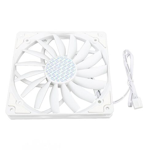 140mm PWM Case Fan,4 Pin Ultra Thin Low Noise PC Fans,300 to 1100RPM 12V MFDB Bearing PC Cooling Fan with High Airflow 76.5CFM (White) in Kuwait