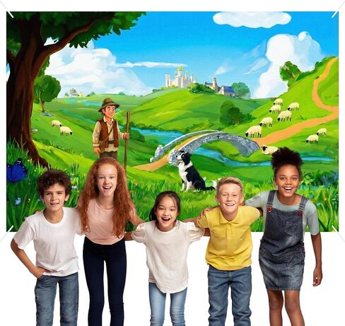 Hosuly 2026 VBS خلفية الديكور 9 × 6 قدم جزيرة الزمرد موضوع خلفية لقضاء عطلة الكتاب المقدس مدرسة الفصول الدراسية المخيمات الصيفية كشك الصورة الدعائم الخلفية استكشاف كلمات المزمور 23 in Kuwait