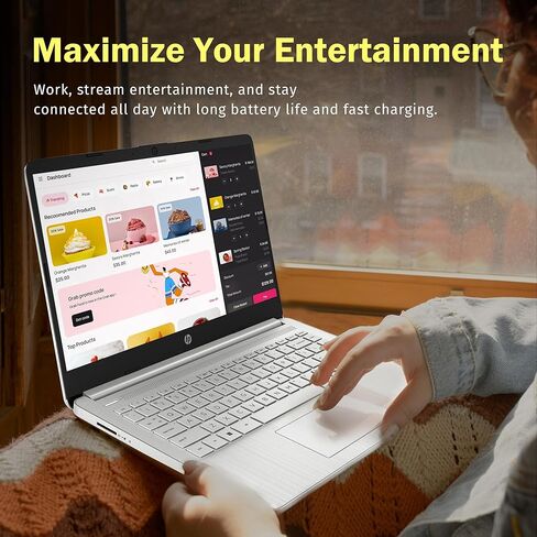 HP Stream 14" Back-to-School Laptop, Intel Processor N150 (Beats i3-1115G4), Copilot AI 1-Year Microsoft 365, 4GB RAM, 128GB UFS + 128GB MSD Card, Fast Charge, Wi-Fi 6, Win 11 S in Kuwait