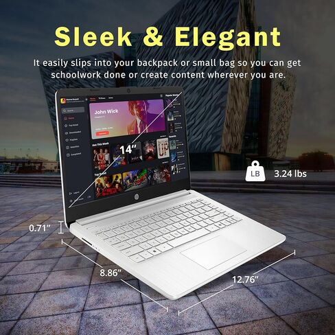 HP Stream 14" Back-to-School Laptop, Intel Processor N150 (Beats i3-1115G4), Copilot AI 1-Year Microsoft 365, 4GB RAM, 128GB UFS + 128GB MSD Card, Fast Charge, Wi-Fi 6, Win 11 S in Kuwait