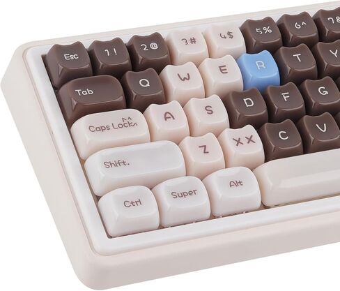 Sunzit Cute Cat Keycaps-Mao Profile، 148 مفتاحًا بني سيامي كات أغطية مفاتيح مخصصة 60 65 75 100 بالمائة، أغطية مفاتيح لطيفة مجموعة أغطية مفاتيح للوحة المفاتيح لـ MX Switches لوحة المفاتيح الميكانيكية in Kuwait