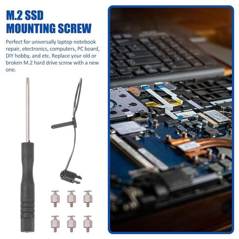 طقم براغي تثبيت Cabilock M.2 SSD للوحة الأم 0.2 مجموعة براغي الكمبيوتر مع صواميل المواجهة لتثبيت SSD وصيانة مكونات الكمبيوتر in Kuwait