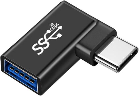 to USB Adapter 90 Degree Converter Aluminum Shell High Speed Data Transfer for Laptop Tablet Phone Travel in Kuwait