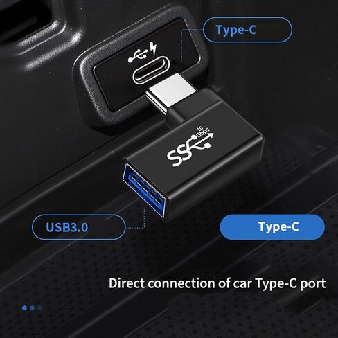 to USB Adapter 90 Degree Converter Aluminum Shell High Speed Data Transfer for Laptop Tablet Phone Travel in Kuwait