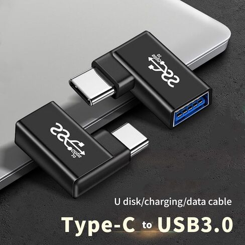 to USB Adapter 90 Degree Converter Aluminum Shell High Speed Data Transfer for Laptop Tablet Phone Travel in Kuwait