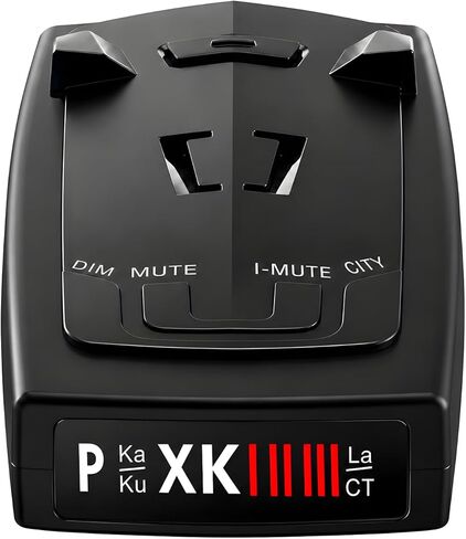 Radar Detector for Cars - Up to 1100 Yards Extreme Long Range Detection, Advanced X K Ka KU ST CT Band & Laser Sensor, Intelligent Voice Alert & False Alert Filter, Windshield Mount Included Black in Kuwait