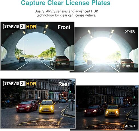 مستشعرات Sony STARVIS 2 IMX678 مزدوجة 4K+4K مرآة داش كام أمامية وخلفية، كاميرا رؤية خلفية ذكية 12 بوصة مع كشف النقطة العمياء ADAS، رؤية ليلية فائقة HDR، 5G WiFi GPS، 64 جيجابايت، موقف سيارات 24 ساعة in Kuwait