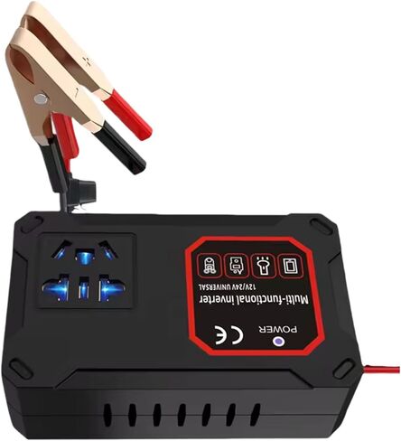 Small Size 200W Car Power Inverter Adapter Converts 12V 24V to 220V with Cooling Systems for Laptops Electronics Car Power Converter in Kuwait