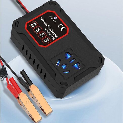 Small Size 200W Car Power Inverter Adapter Converts 12V 24V to 220V with Cooling Systems for Laptops Electronics Car Power Converter in Kuwait