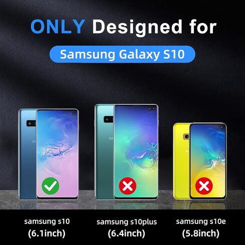 for Samsung Galaxy S10 Case,[Compatible with Magsafe] [Military Grade Drop Tested] Shockproof Magnetic Tough Rugged Protective Phone Case -6.1 inch (Black) in Saudi Arabia