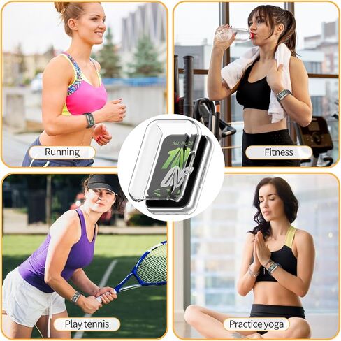 عبوة من 4 قطع لهاتف Samsung Galaxy Fit 3، حافظة حماية للشاشة، ممتص للصدمات ناعم من مادة TPU بتغطية كاملة وملحقات حماية in Kuwait