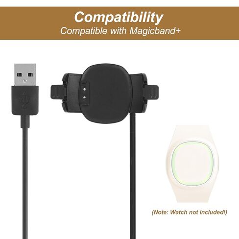 Replacement Charger for Magic Band Plus/+, 3.3ft/1m USB Fast Charging Cable Dock Compatible with Magic Band Plus/+ Only in Kuwait
